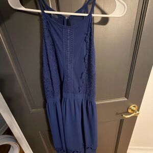 Francesca's Collections Navy Lace Mini Dress